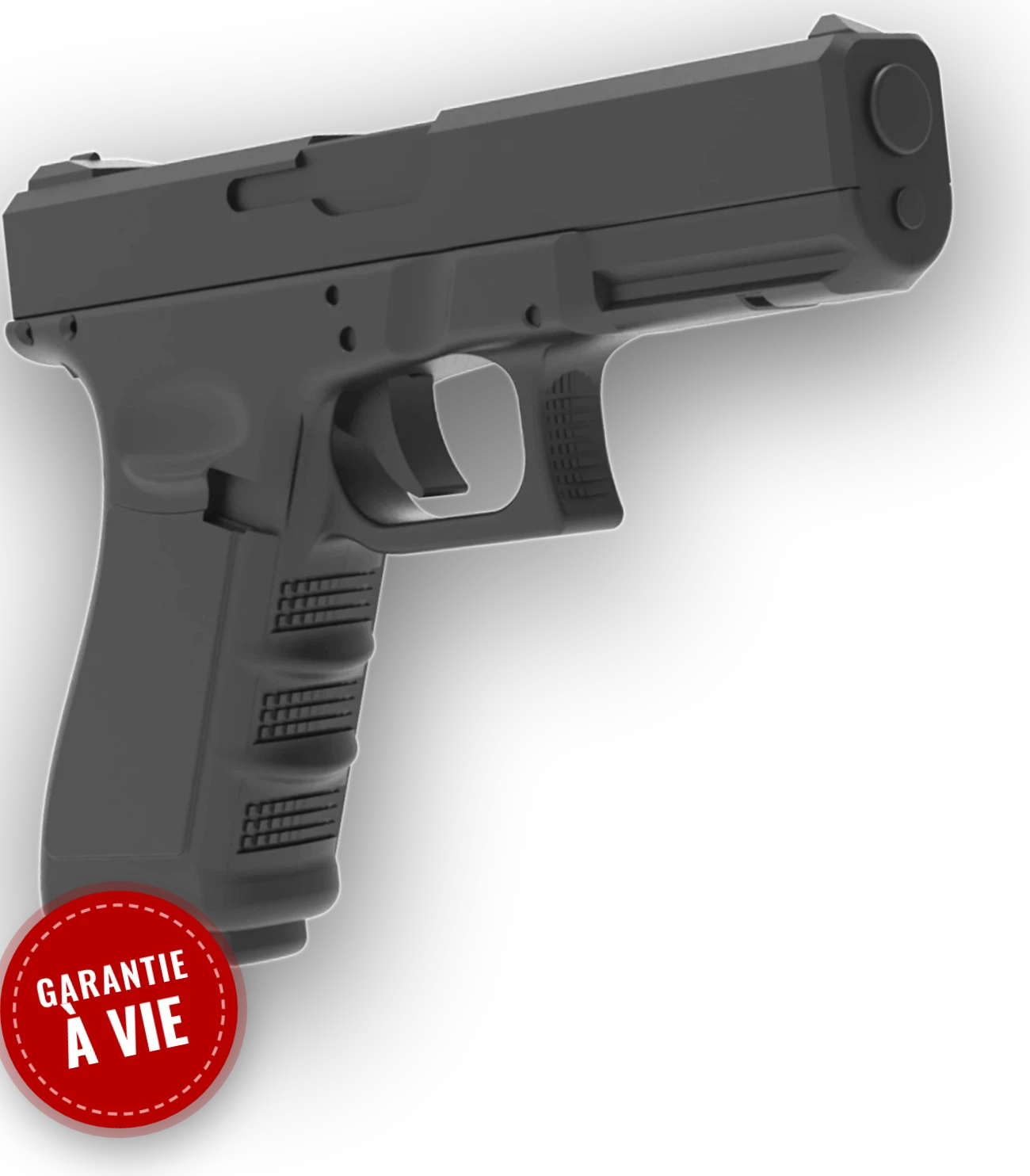 Pistolet d'entraînement en caoutchouc, garanti à vie